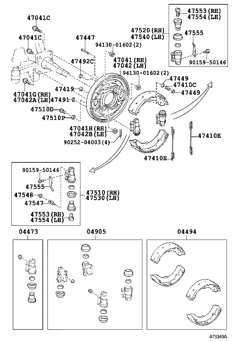 04905-36151 CUP KIT, FRONT WHEEL CYLINDER product image