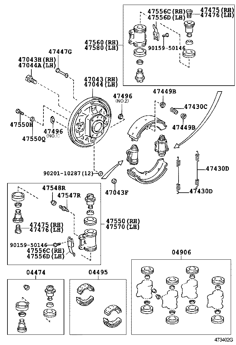 04468-37180 CYLINDER KIT, REAR WHEEL product image