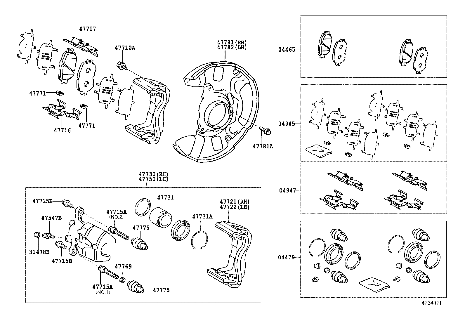47730-68010 CYLINDER ASSY, FRONT DISC BRAKE, RH product image