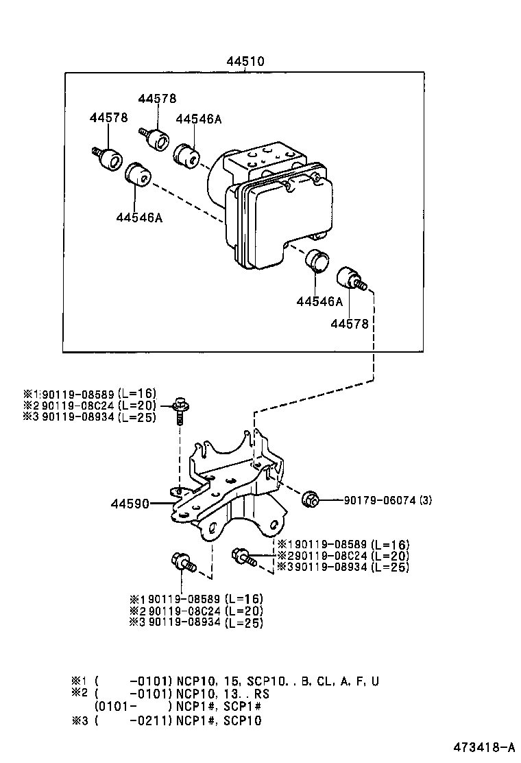 47315-52100 TUBE, FRONT BRAKE, NO.5 product image