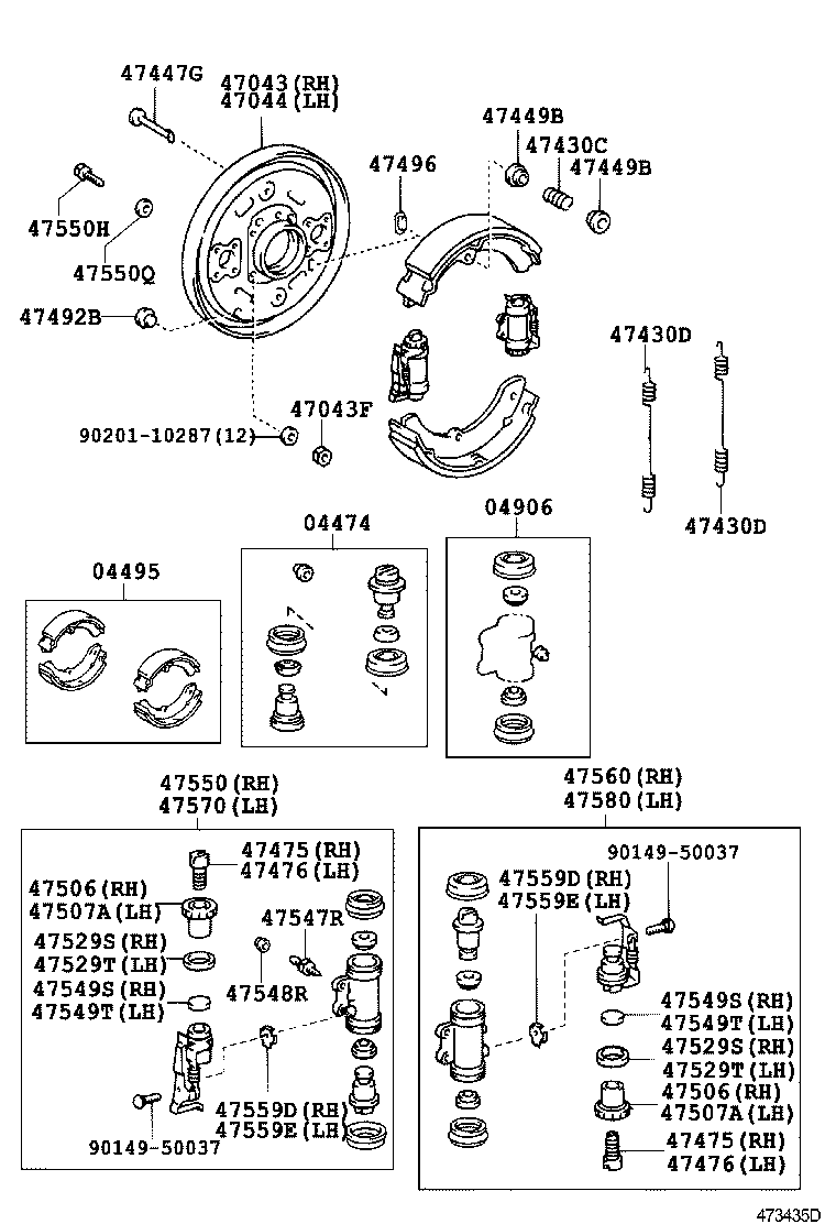 04468-37172 CYLINDER KIT, REAR WHEEL product image