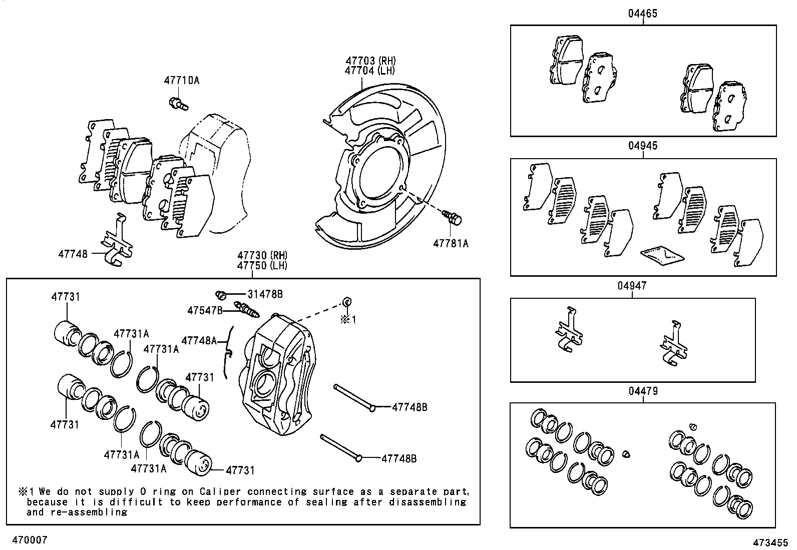 04465-60130 PAD KIT, DISC BRAKE, FRONT product image