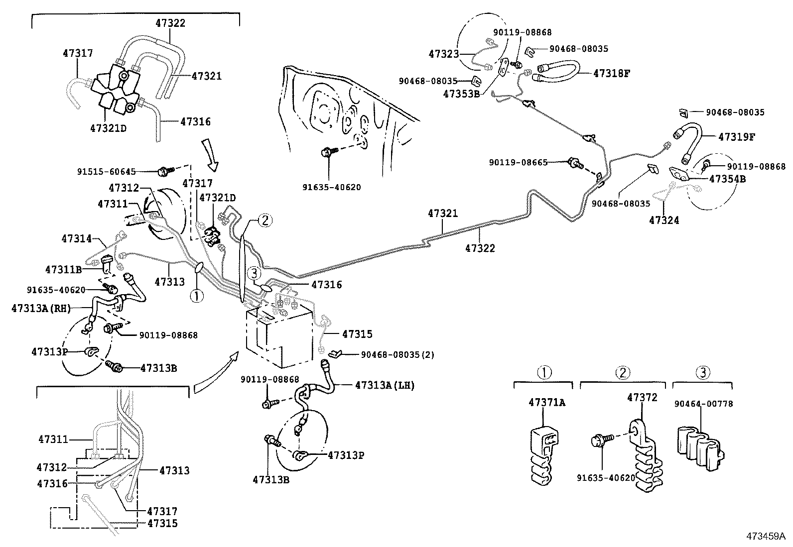 47315-52100 TUBE, FRONT BRAKE, NO.5 product image