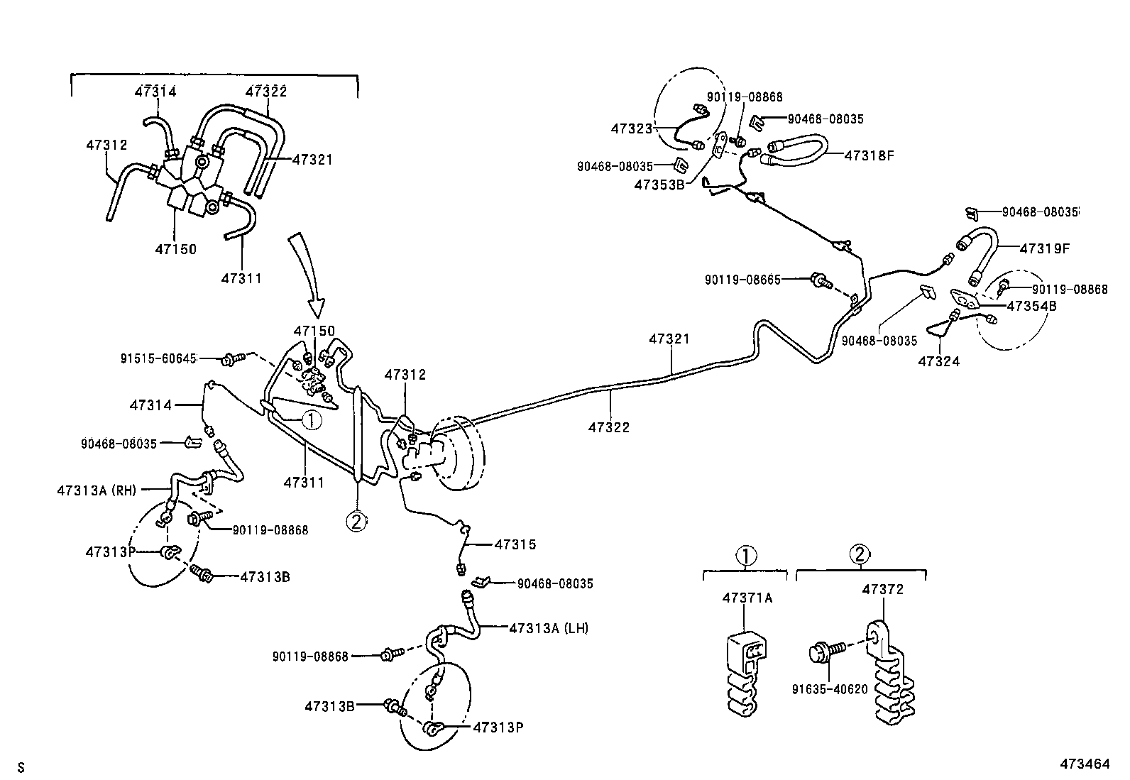 47311-0D050 TUBE, FRONT BRAKE, NO.1 product image