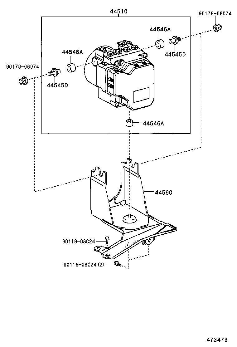 44545-42090 HOLDER, BRAKE ACTUATOR BOLT product image