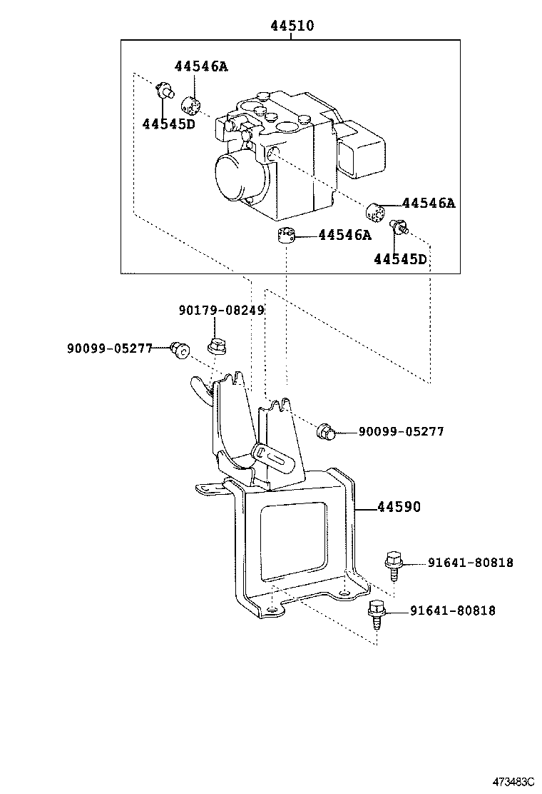 44590-48090 BRACKET ASSY, BRAKE ACTUATOR product image