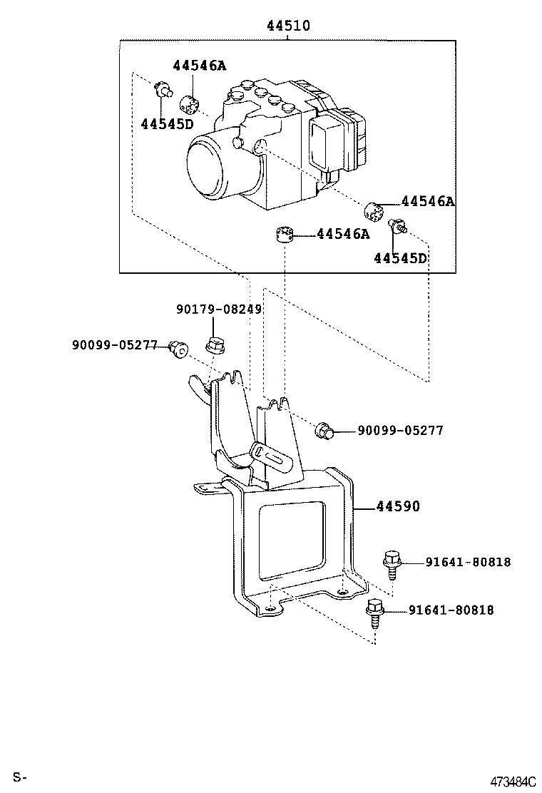 44590-48100 BRACKET ASSY, BRAKE ACTUATOR product image