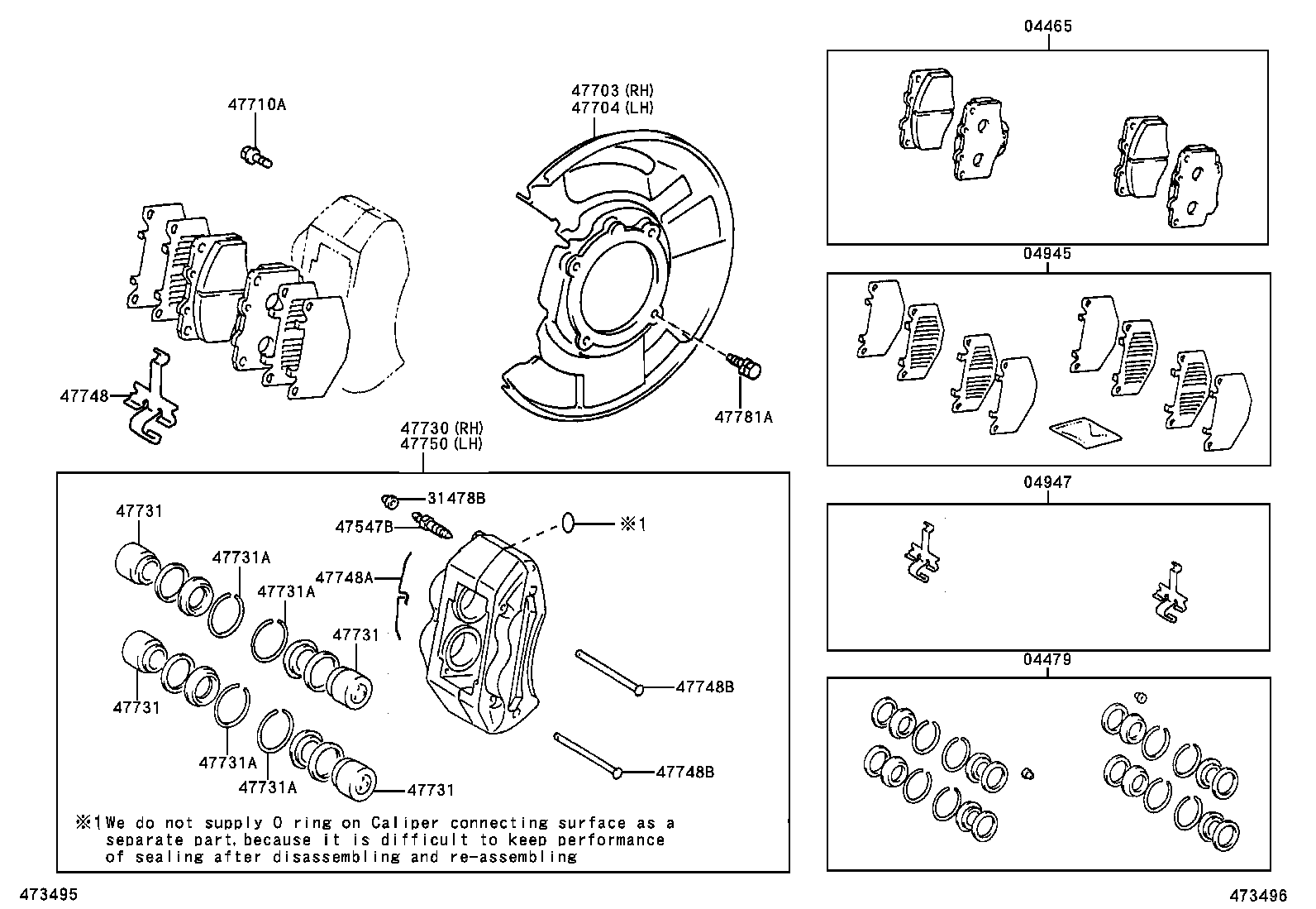 04479-35040 CYLINDER KIT, DISC BRAKE, FRONT product image