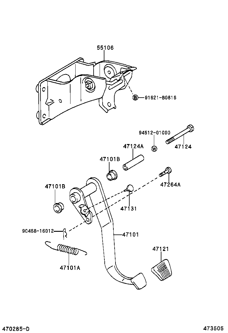 90080-10101 SHAFT, BRAKE PEDAL product image