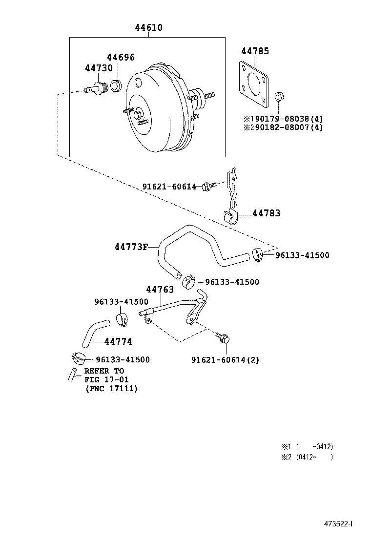 Toyota 44610-52330 BOOSTER ASSY, BRAKE