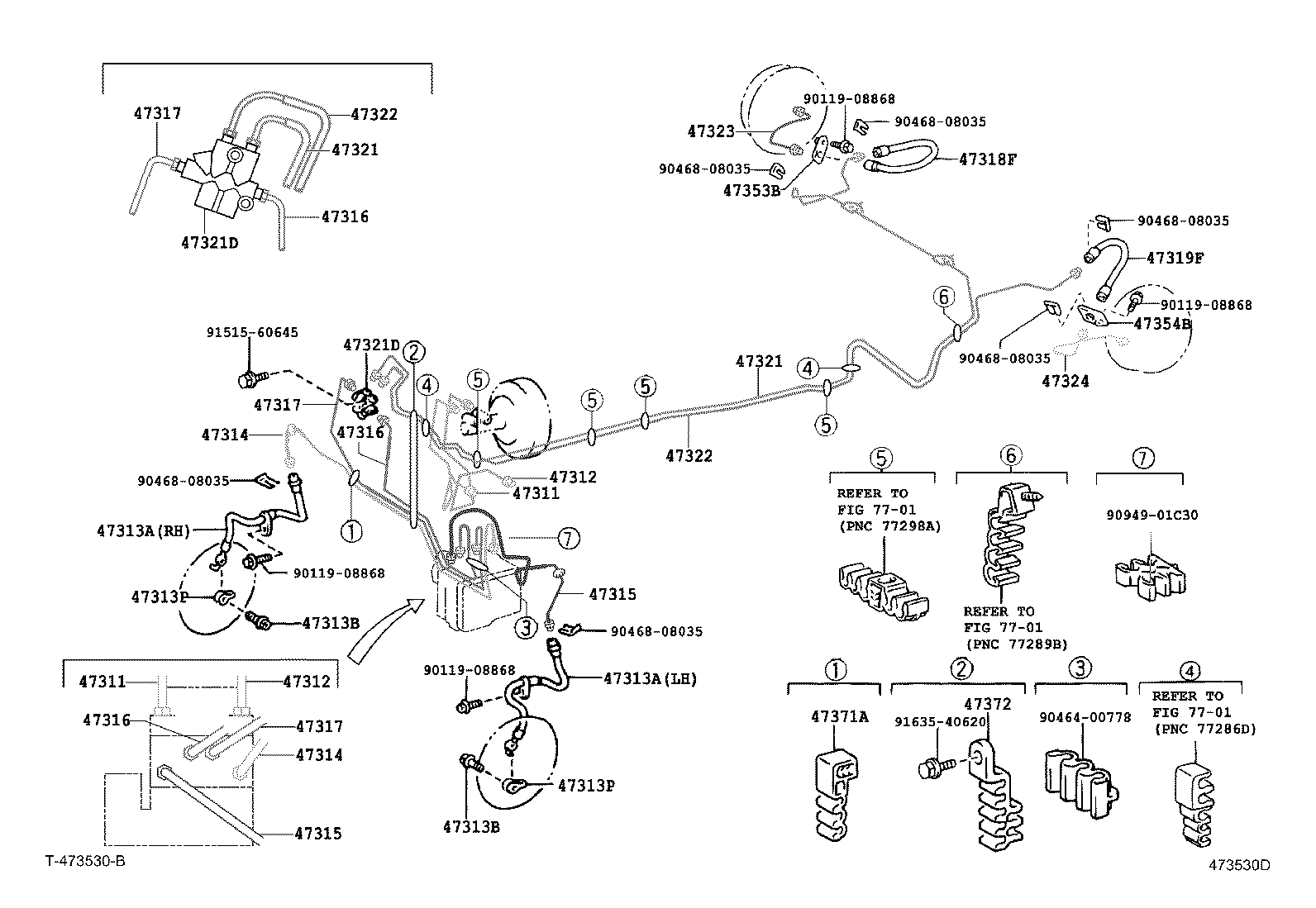 Toyota 47317-52071 TUBE, FRONT BRAKE, NO.7