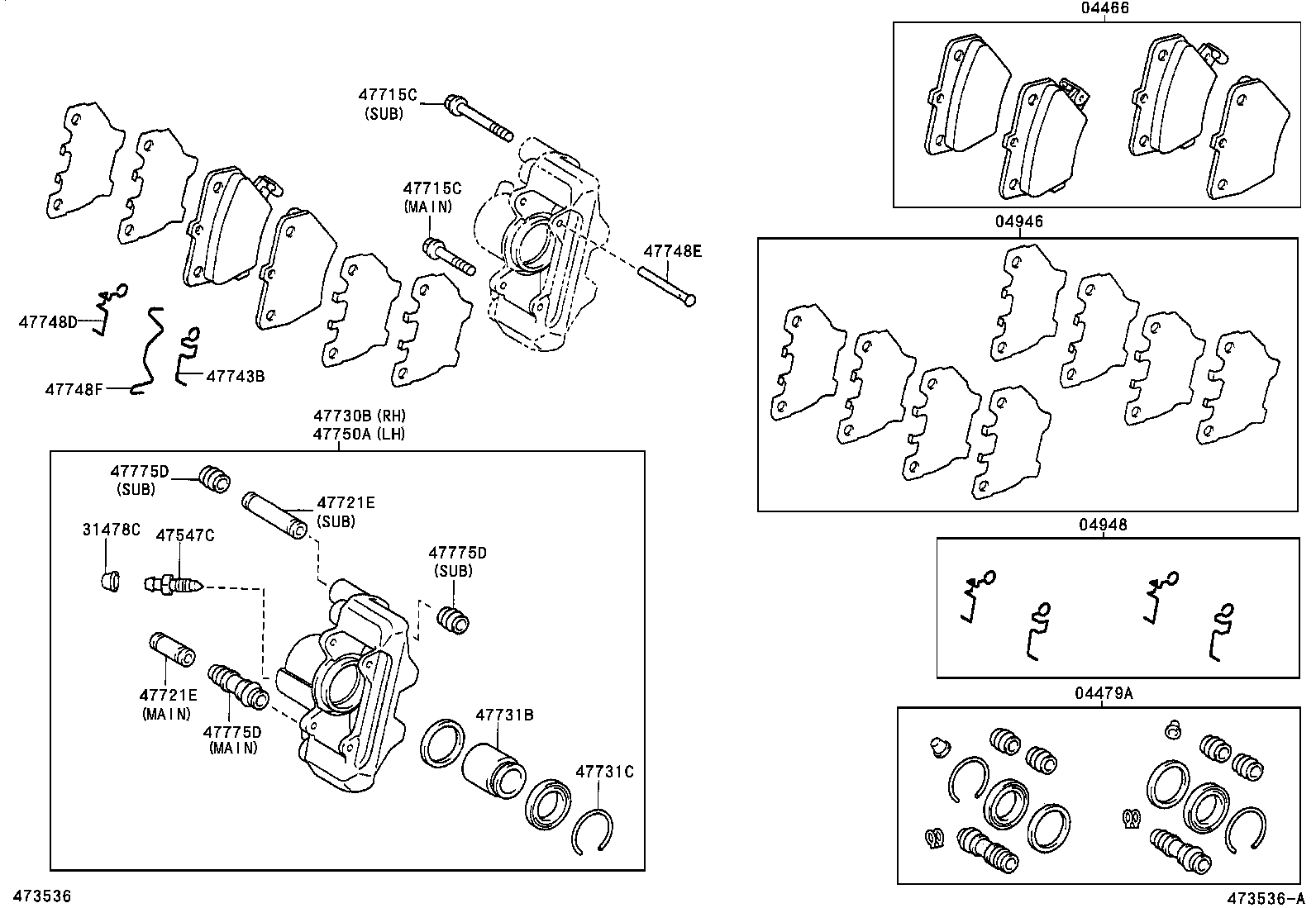 04479-42020 CYLINDER KIT, DISC BRAKE, REAR product image