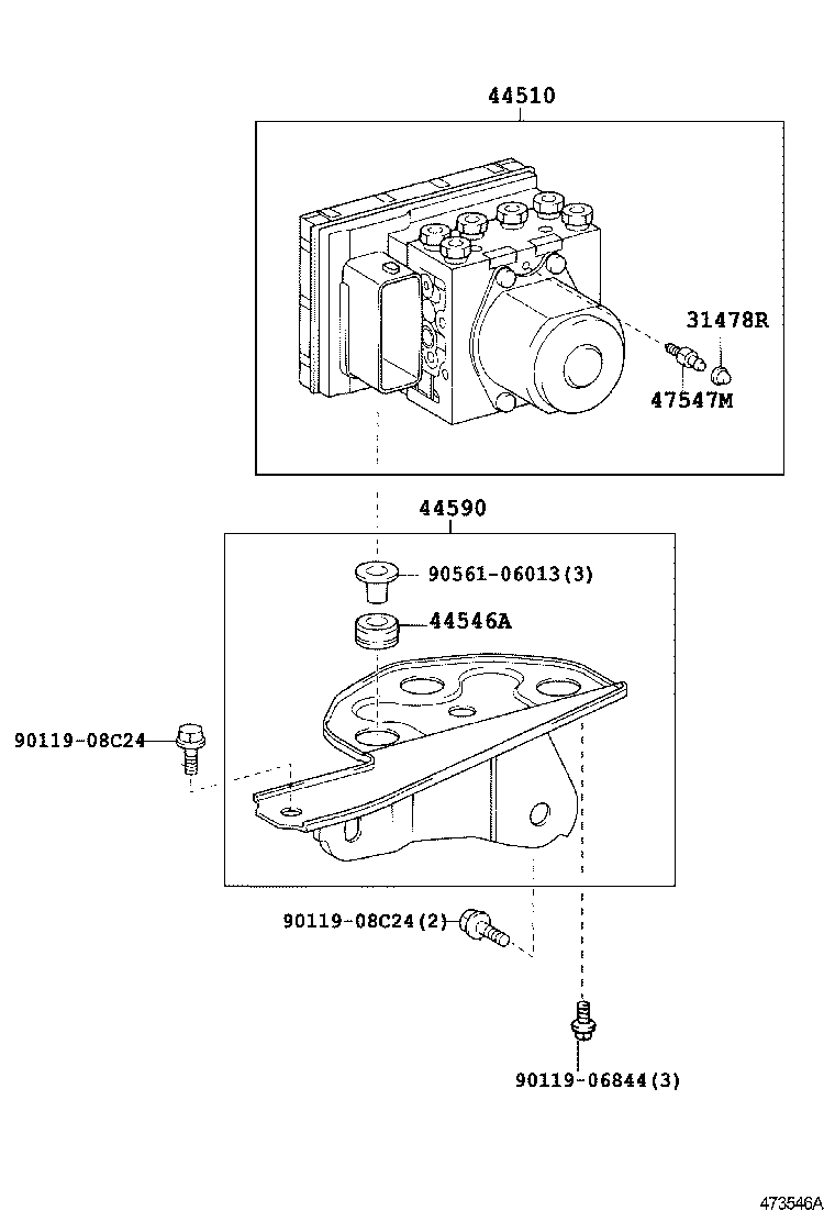 47322-46050 TUBE, REAR BRAKE, NO.2 product image
