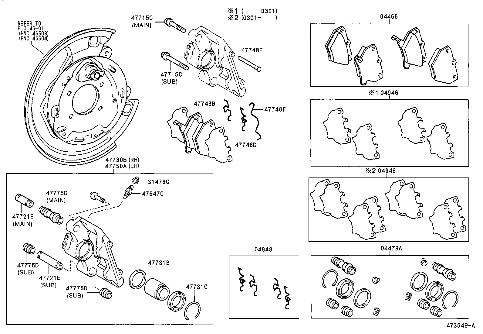 04466-52030 PAD KIT, DISC BRAKE, REAR product image