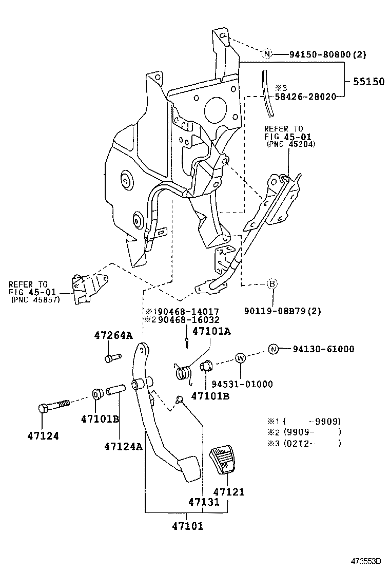55150-37101 BRACKET ASSY, PEDAL product image