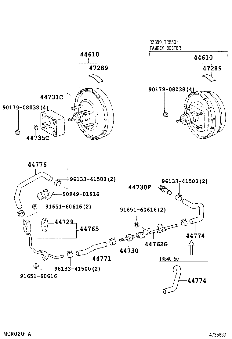 44754-36180 BRACKET, VACUUM TUBE product image