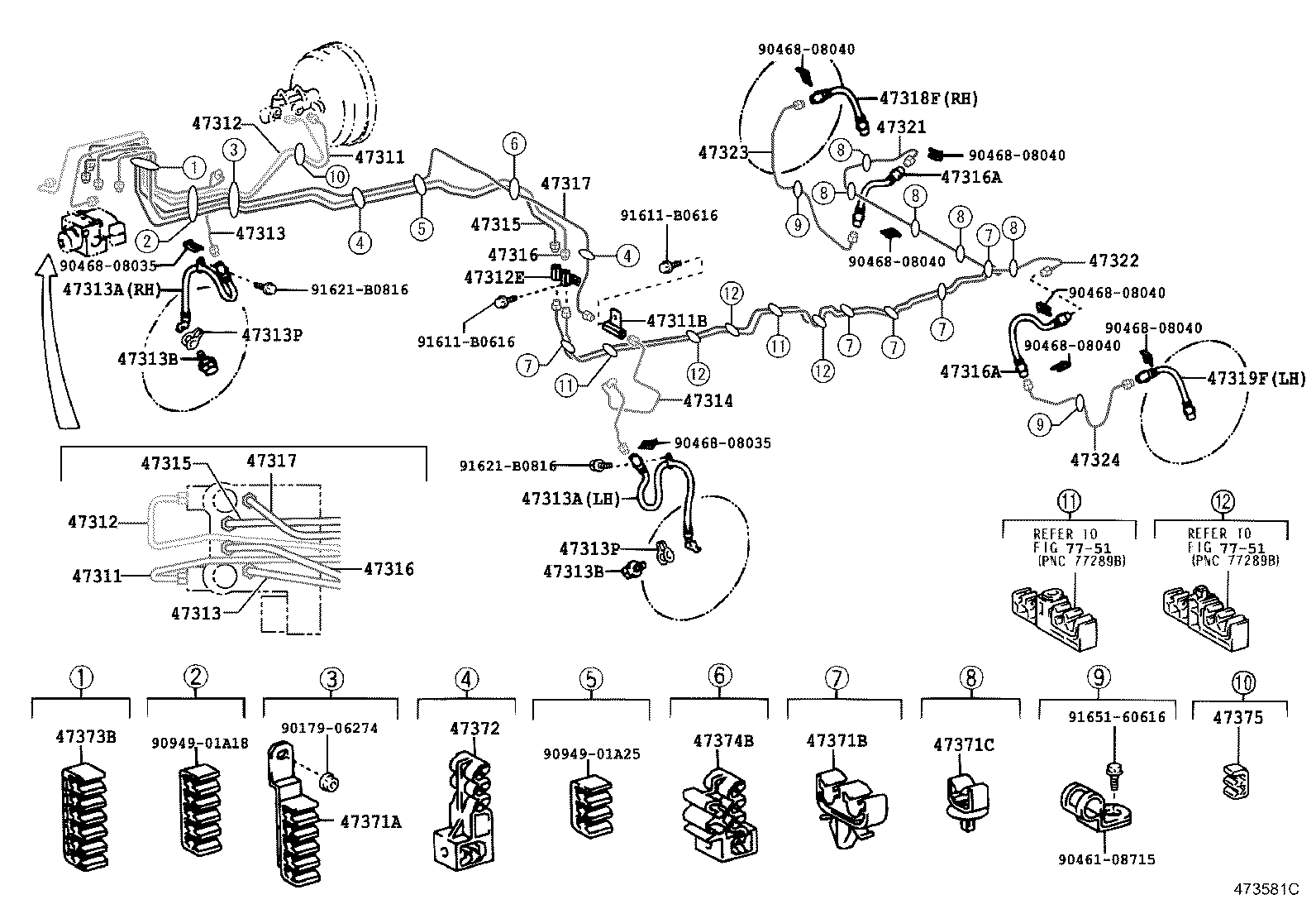 44571-28010 HOSE, BRAKE ACTUATOR product image