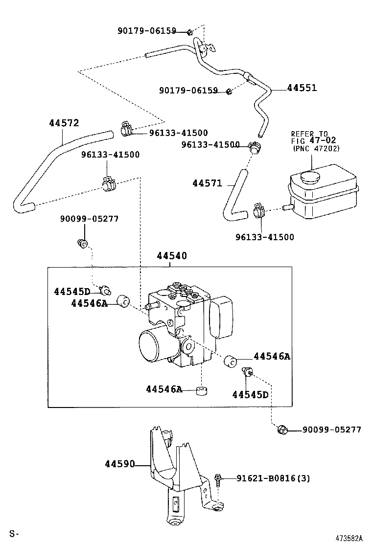 47311-28610 TUBE, FRONT BRAKE, NO.1 product image