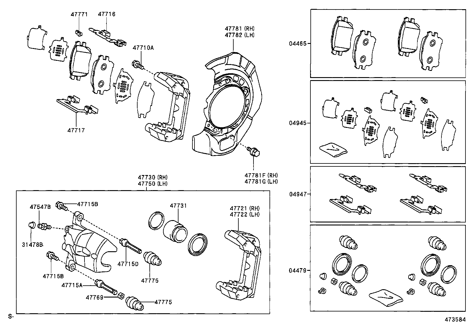 04947-28060 FITTING KIT, DISC BRAKE, FRONT product image