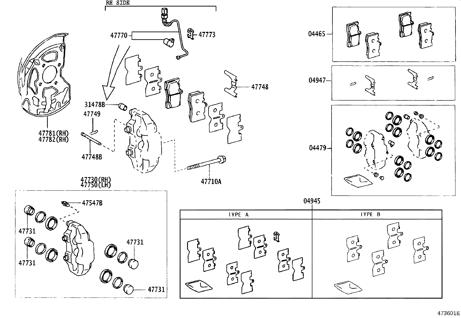 04465-0W030 PAD KIT, DISC BRAKE, FRONT product image