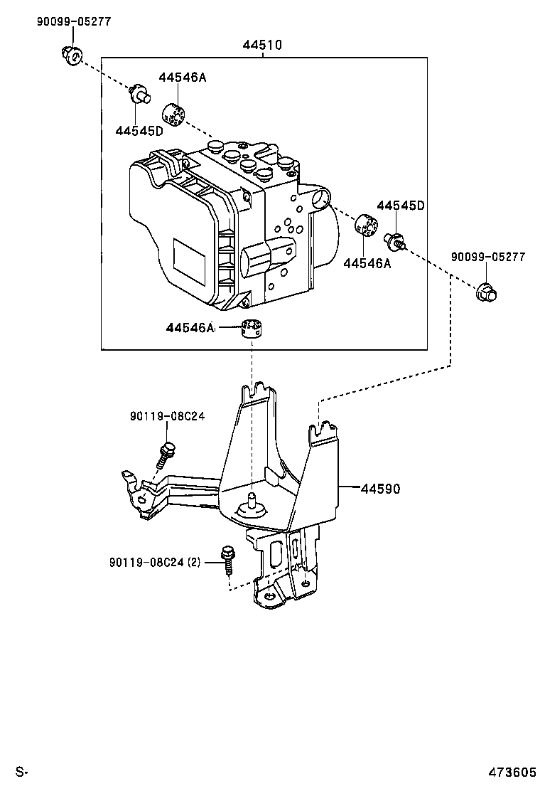 44590-33080 BRACKET ASSY, BRAKE ACTUATOR product image