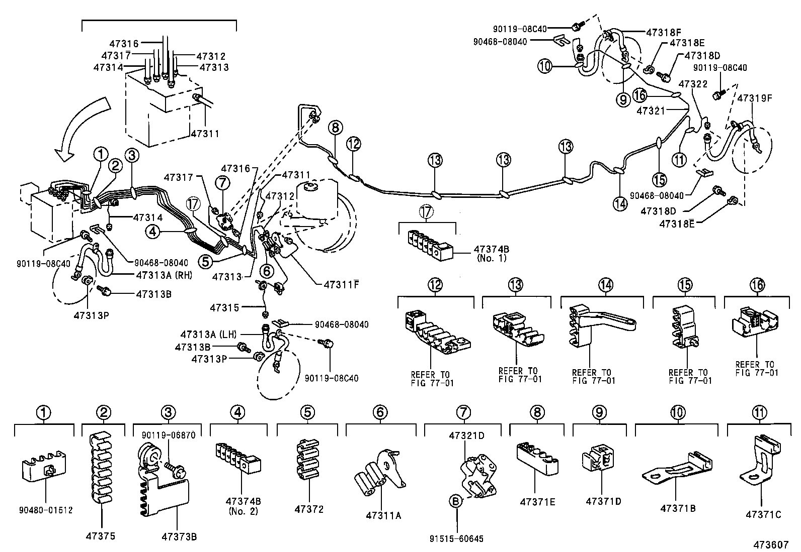 44590-33080 BRACKET ASSY, BRAKE ACTUATOR product image
