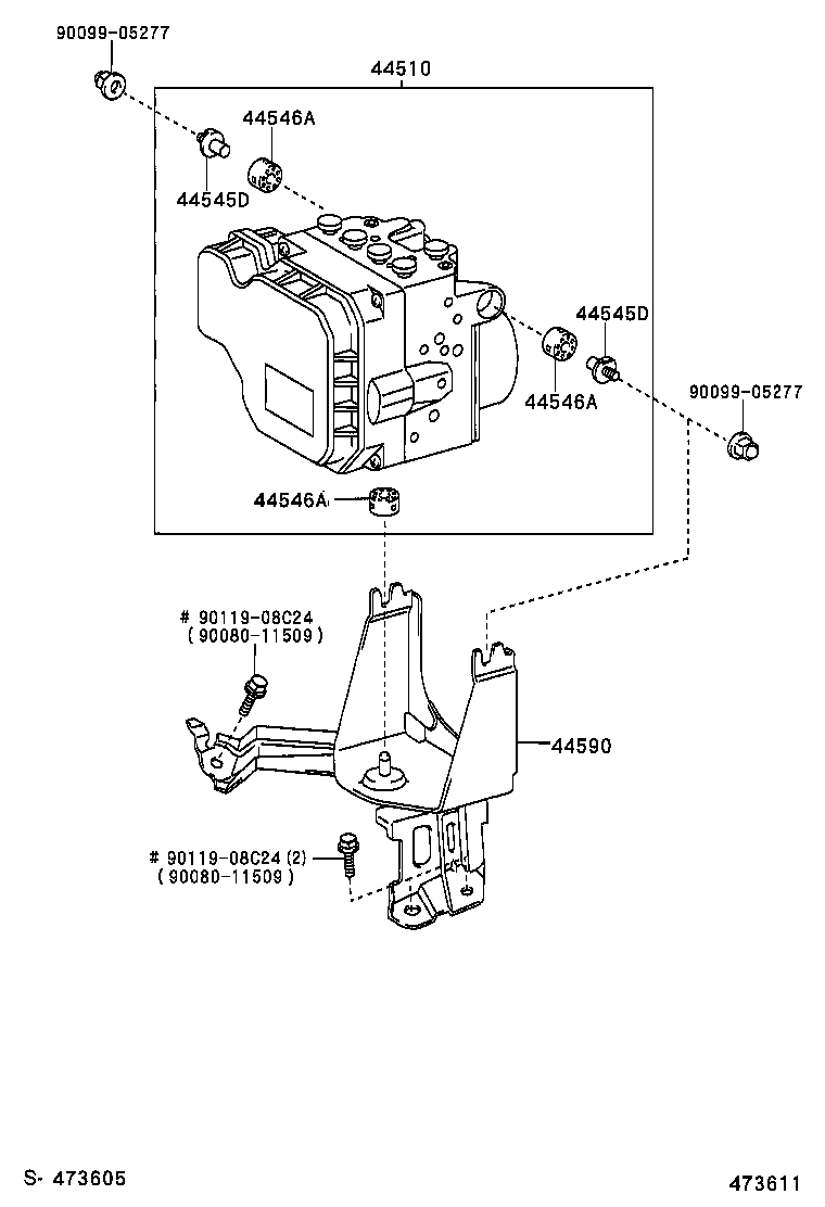47311-06061 TUBE, FRONT BRAKE, NO.1 product image