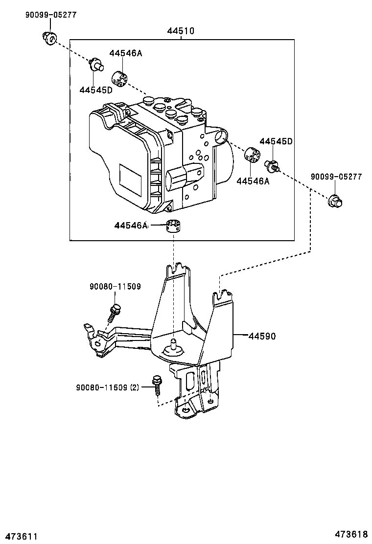 44050-33190 ACTUATOR ASSY, BRAKE product image
