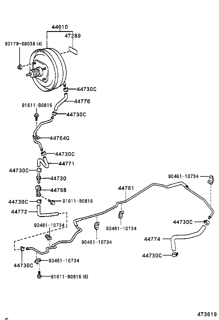 44774-26260 HOSE, UNION TO CONNECTOR TUBE product image