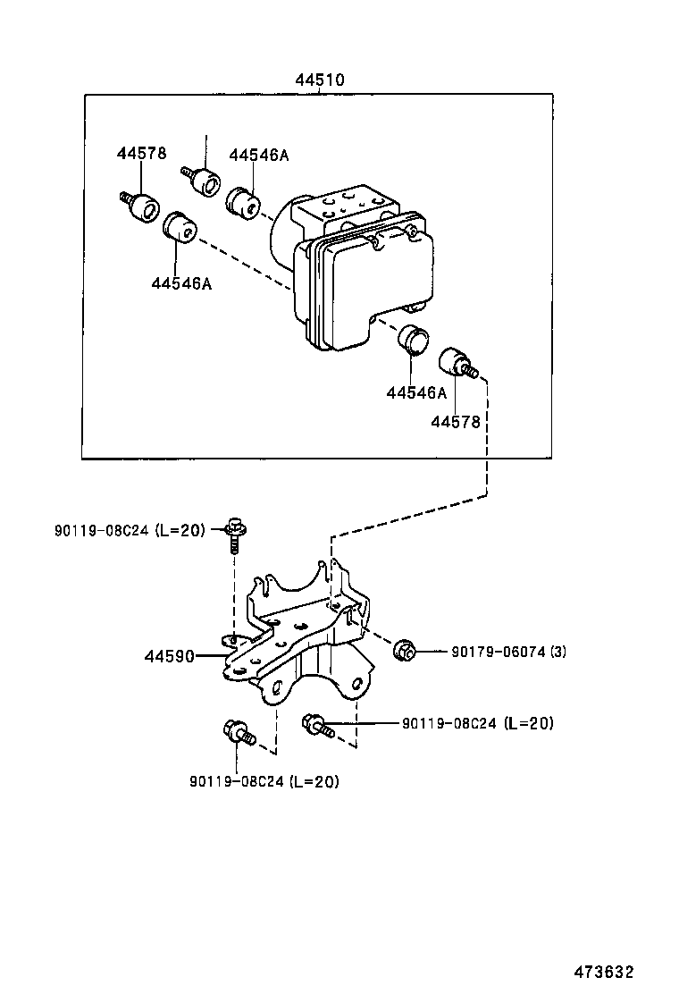 47321-52062 TUBE, REAR BRAKE, NO.1 product image