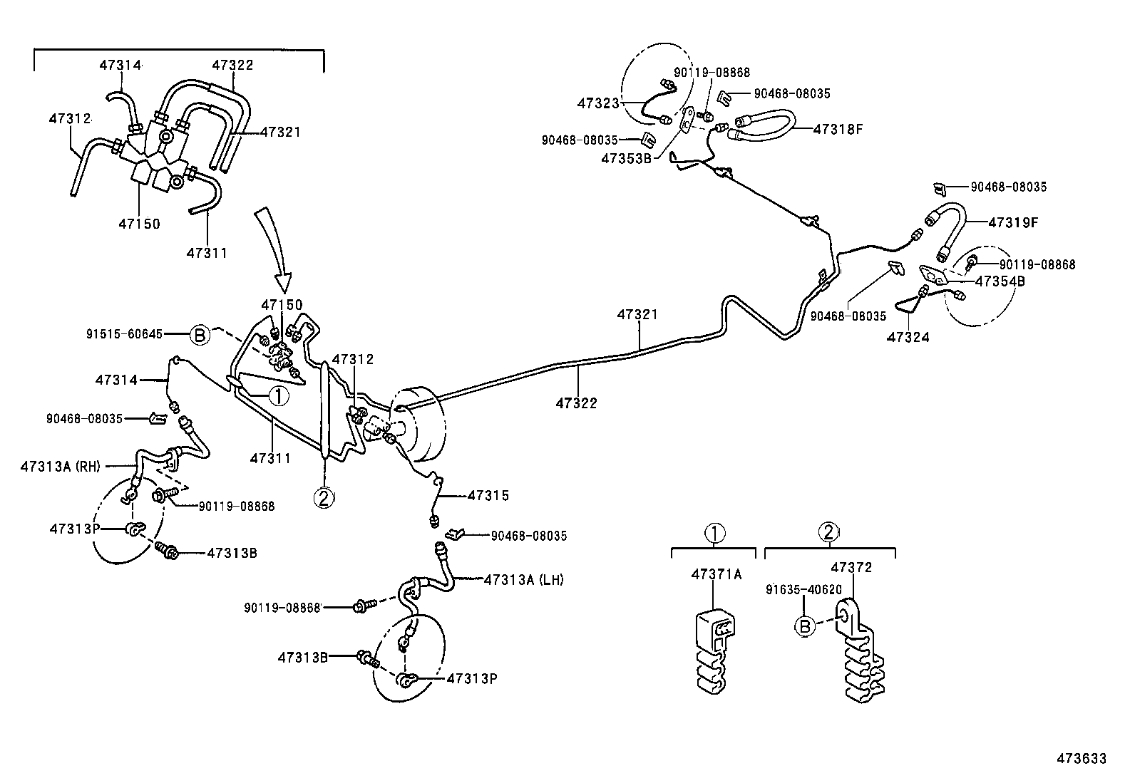 47321-52062 TUBE, REAR BRAKE, NO.1 product image