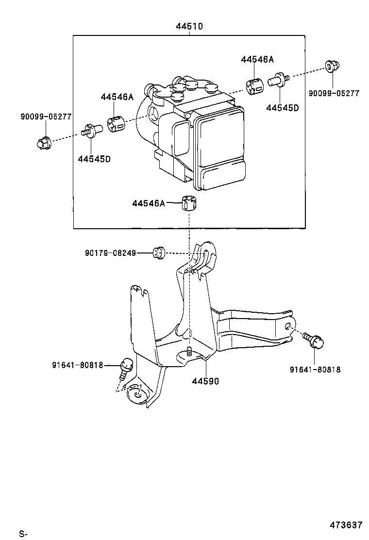 47315-42170 TUBE, FRONT BRAKE, NO.5 product image