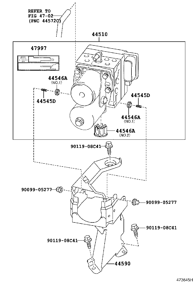 44590-58020 BRACKET ASSY, BRAKE ACTUATOR product image