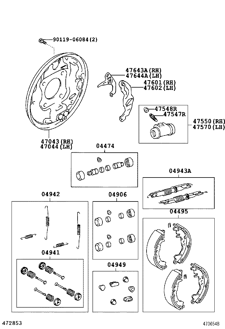 Toyota 47044-20560 PLATE SUB-ASSY, BRAKE BACKING, REAR LH
