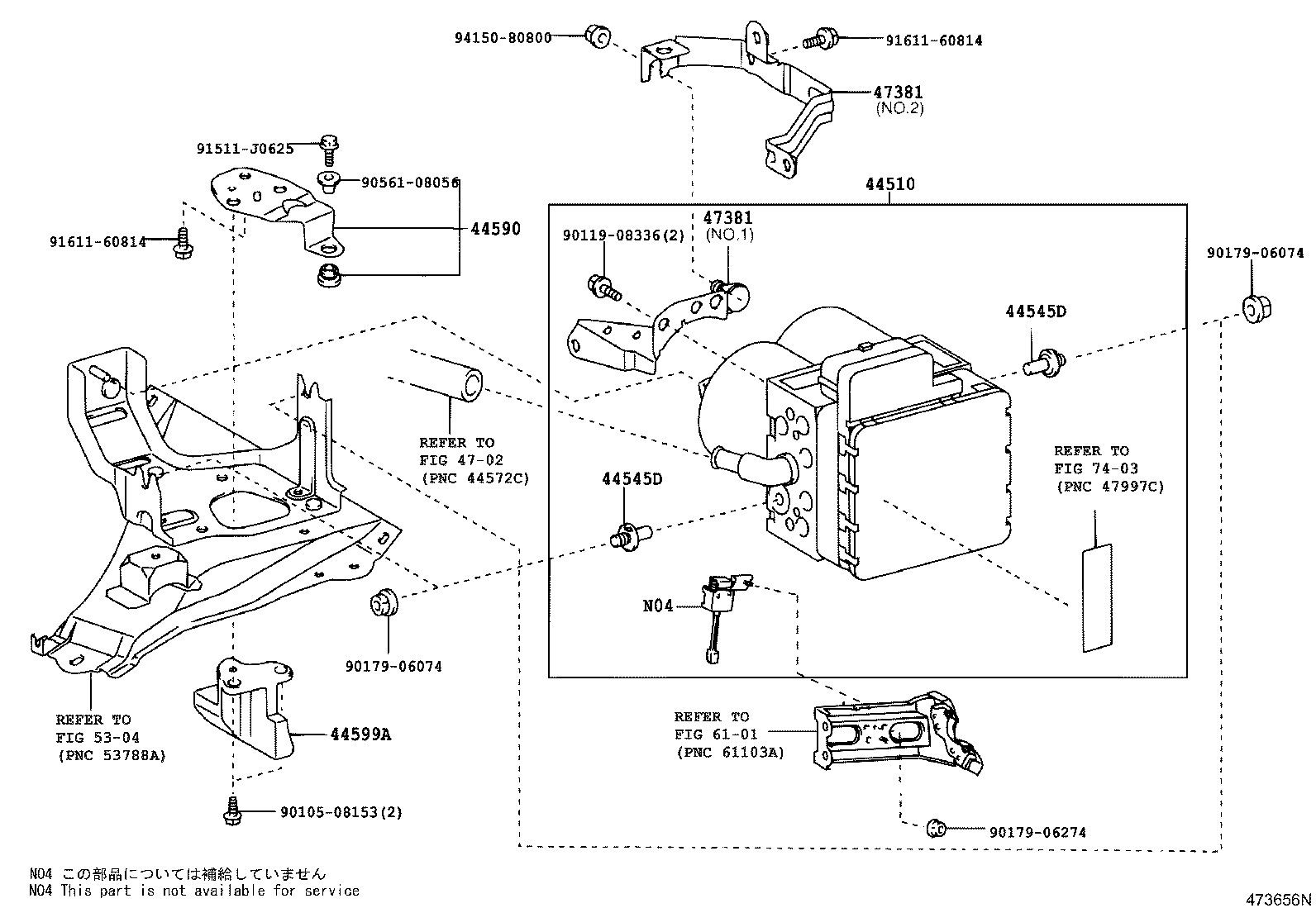 47324-47030 TUBE, REAR BRAKE, NO.4 product image
