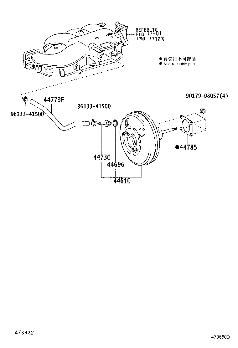 44779-60050 HOSE, UNION TO CONNECTOR product image