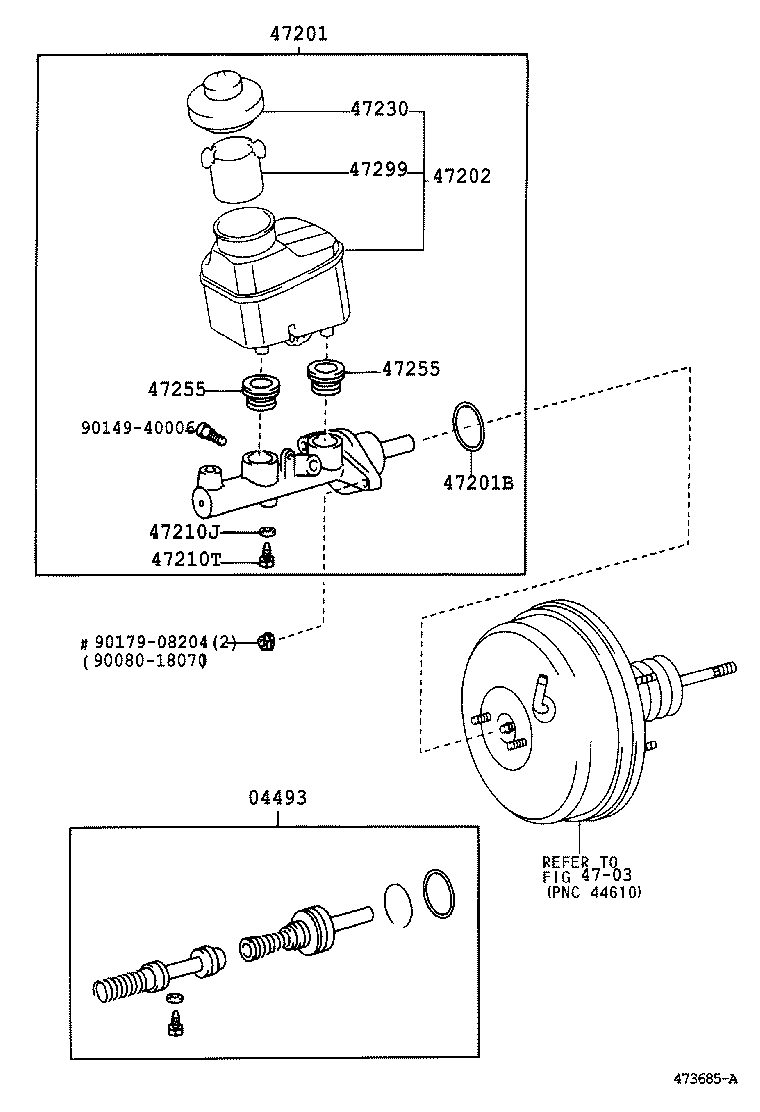 Toyota 04493-06050 CYLINDER KIT, BRAKE MASTER