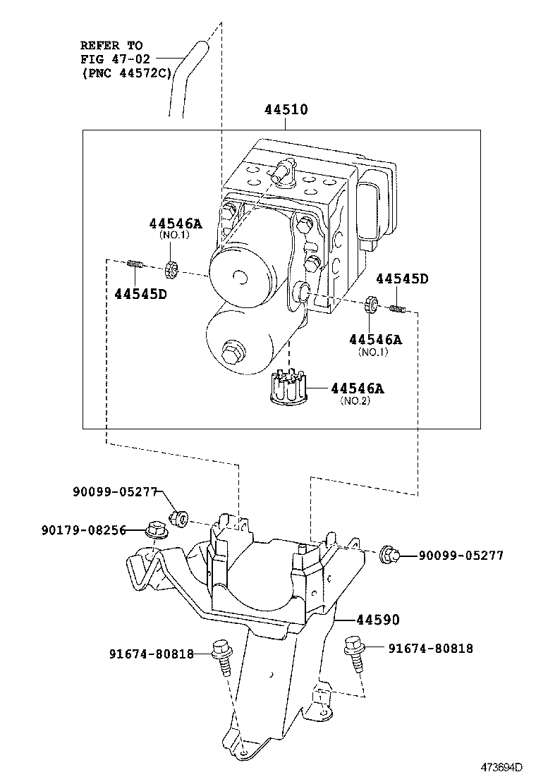 47311-28650 TUBE, FRONT BRAKE, NO.1 product image