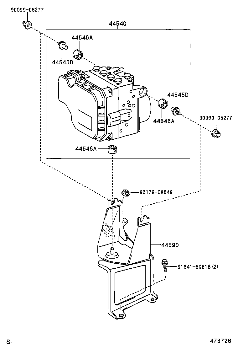 44571-48050 HOSE, BRAKE ACTUATOR, NO.2 product image