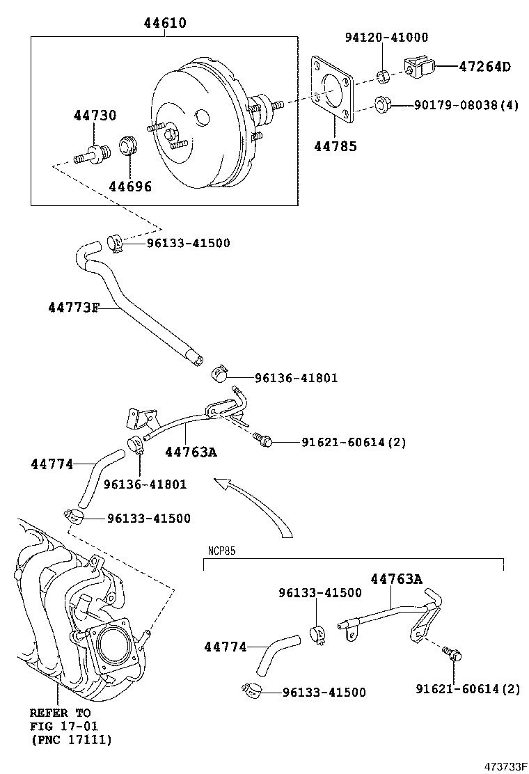 44610-52322 BOOSTER ASSY, BRAKE product image