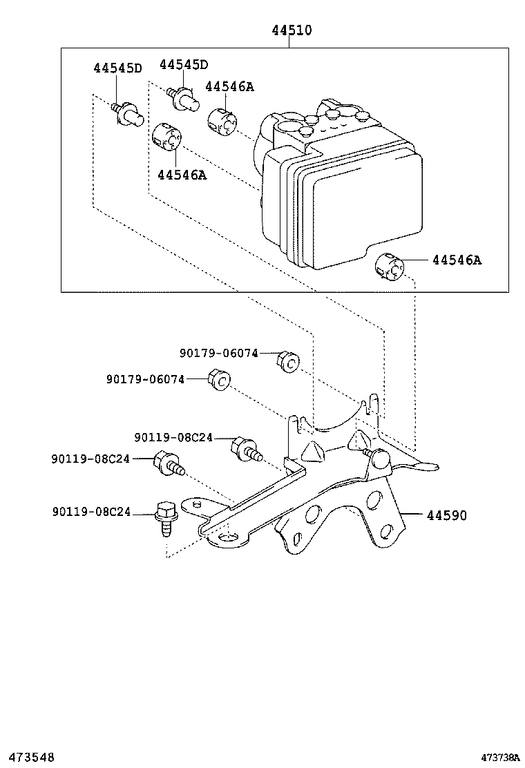 47311-52190 TUBE, FRONT BRAKE, NO.1 product image