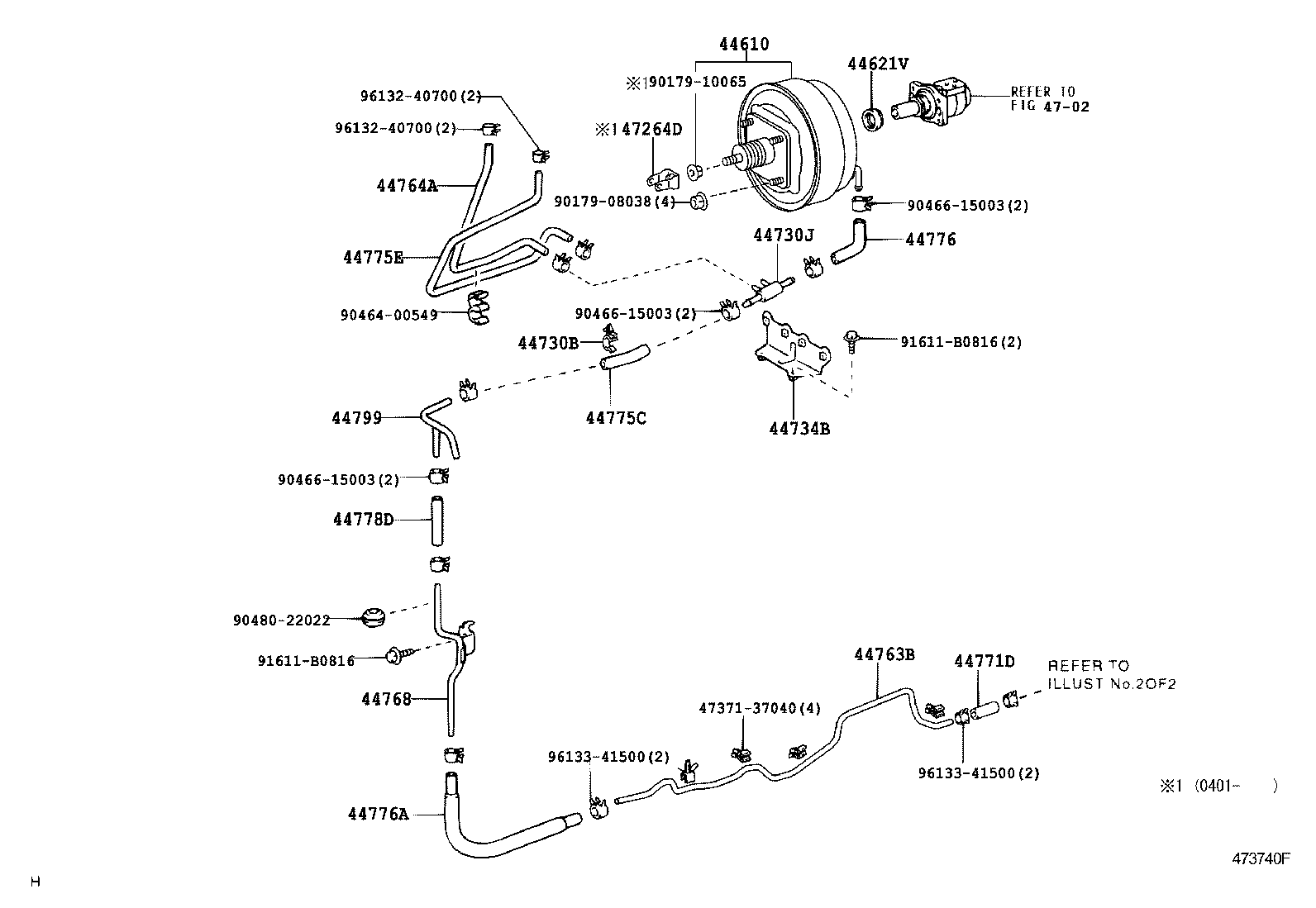 44771-37570 HOSE, VACUUM TUBE TO VACUUM PUMP product image