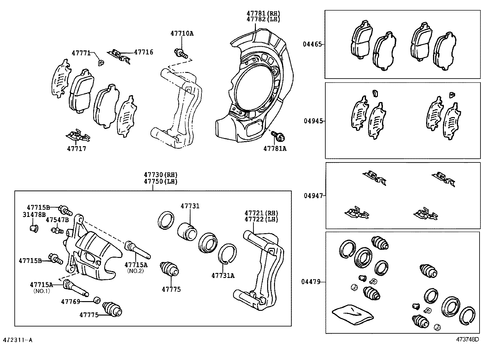 47716-48031 PLATE, PAD SUPPORT, NO.1(FOR FRONT DISC BRAKE) product image