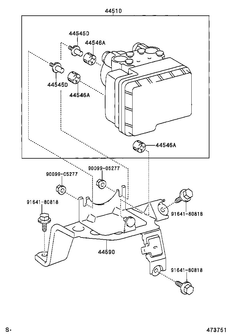 44590-44040 BRACKET ASSY, BRAKE ACTUATOR product image
