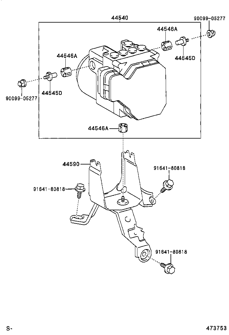 44590-44040 BRACKET ASSY, BRAKE ACTUATOR product image