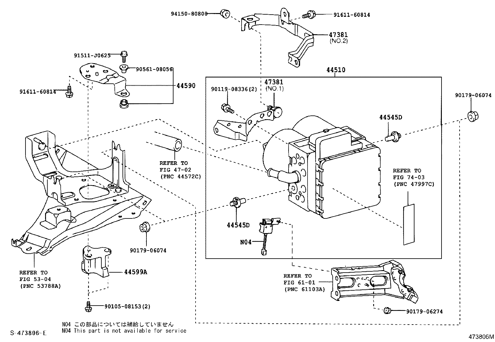 47320-47011 TUBE, REAR BRAKE, NO.1 product image
