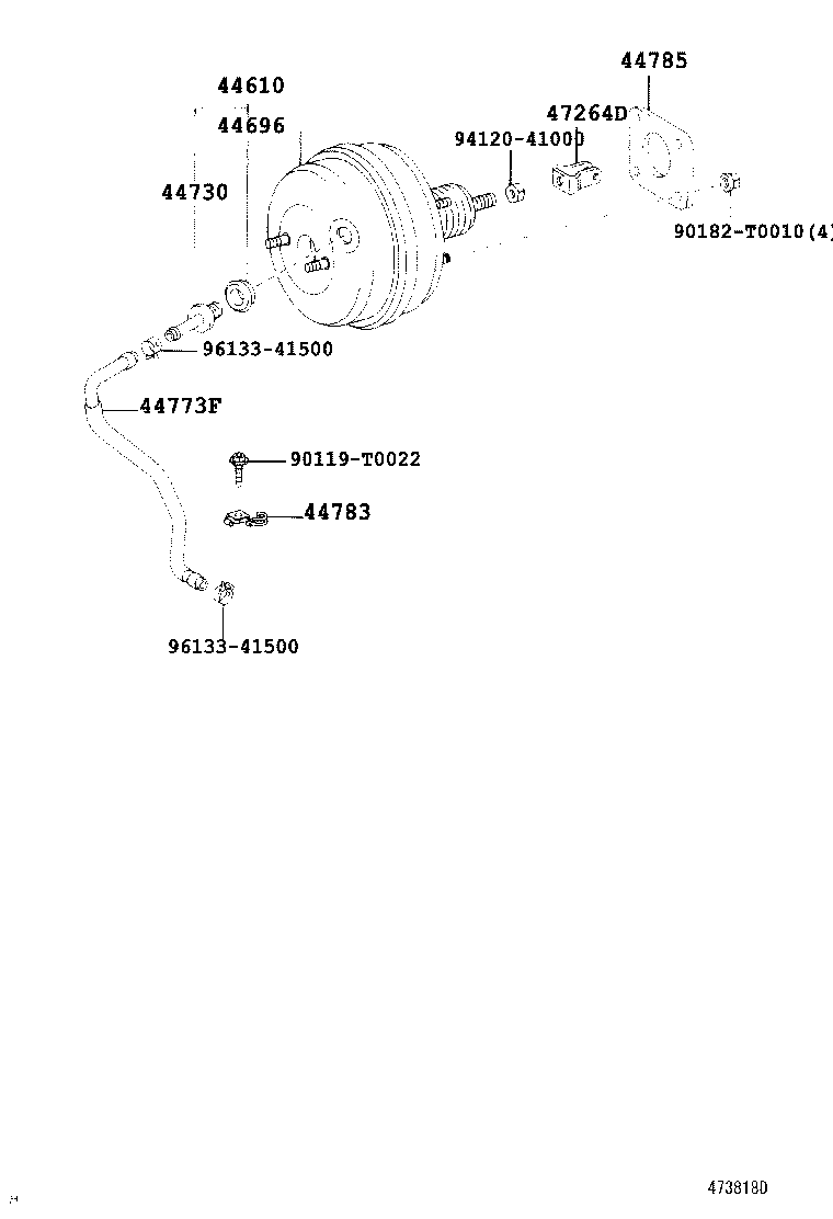 44774-20320 HOSE, UNION TO CONNECTOR TUBE product image