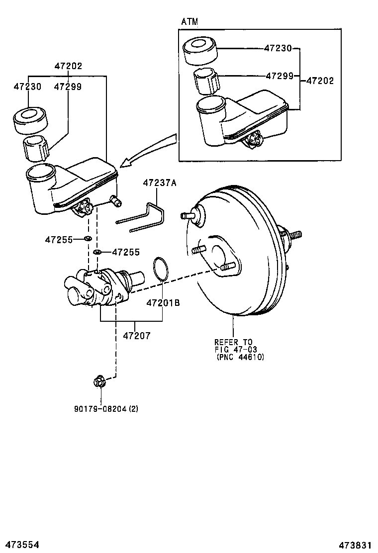 47220-0D030 RESERVOIR SUB-ASSY, BRAKE MASTER CYLINDER product image