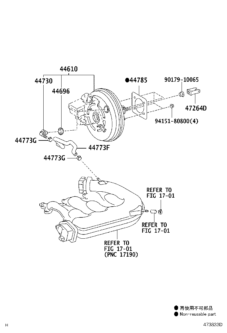 44773-30560 HOSE, UNION TO CHECK VALVE product image