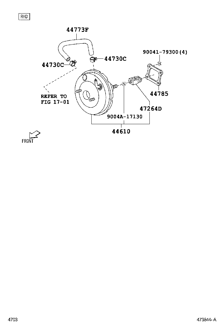 Toyota 44610-BZ040 BOOSTER ASSY, BRAKE